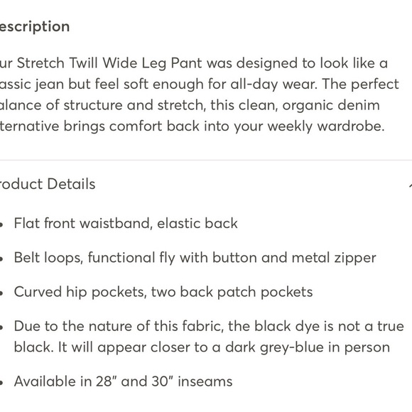 PACT Organic Cotton Twill Wide Leg Pants 3XL Eco-style Khaki Stretch Staple New - Picture 3 of 16